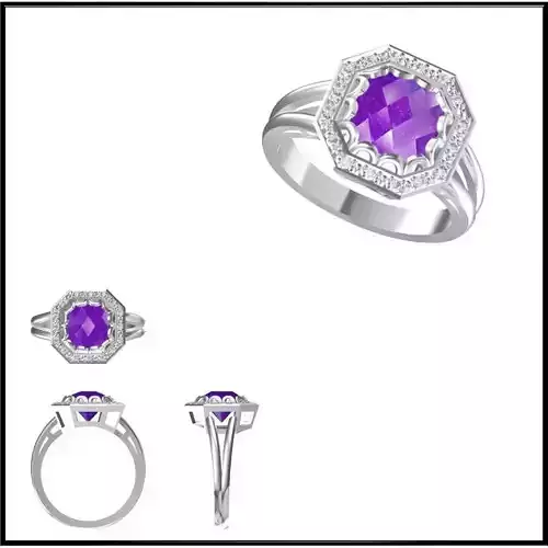 JCD Format  Elegant gold color stone rings jewelry cad institute