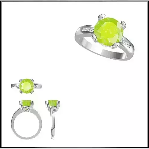 JCD Format  Elegant gold color stone rings cad ring design