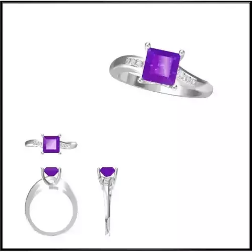 JCD Format  Elegant gold color stone rings autocad jewelry