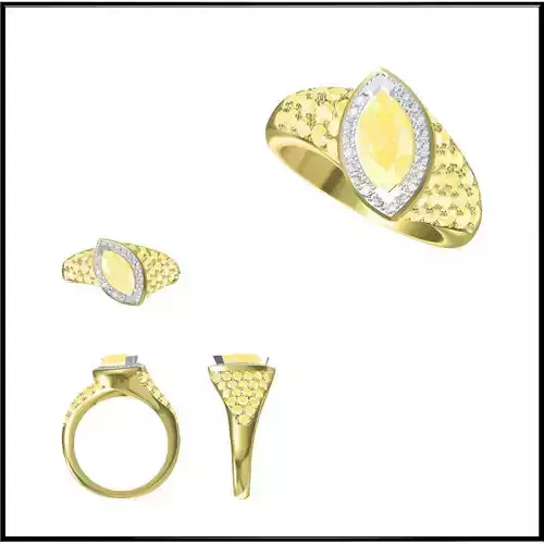 JCD Format  Elegant gold color stone rings jewellery design 