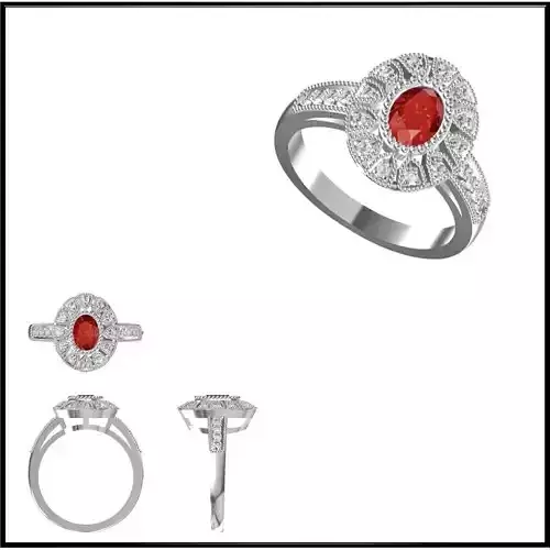 JCD Format  Color stone rings sets rhinoceros 3d jewelry design