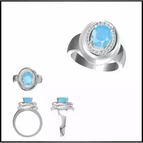 JCD Format  Color stone rings sets metal file for jewelry making