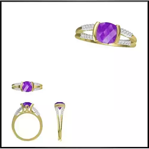 JCD Format Color stone rings sets cad jewellery design course