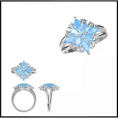 JCD Format Color stone rings sets 3design price