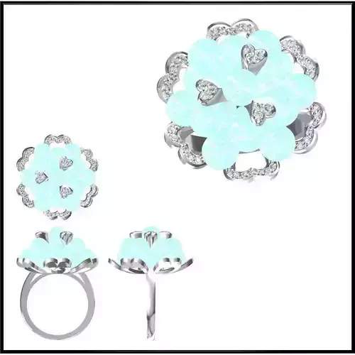 JCD Format Antique color stone rings jewelers file set