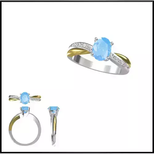 JCD Format Antique color stone rings for sale 3dm jewelry files