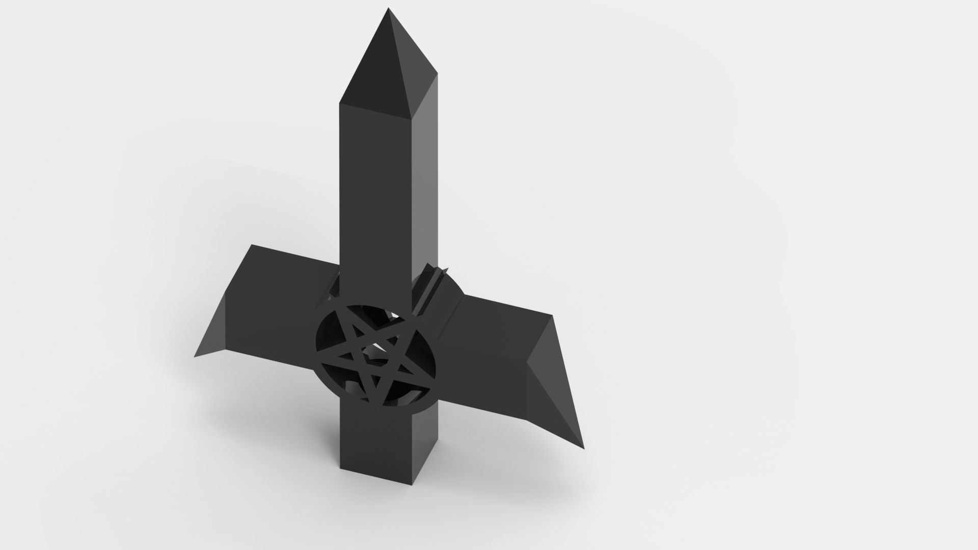 Satanist Christmas tree peak 3D print model_2