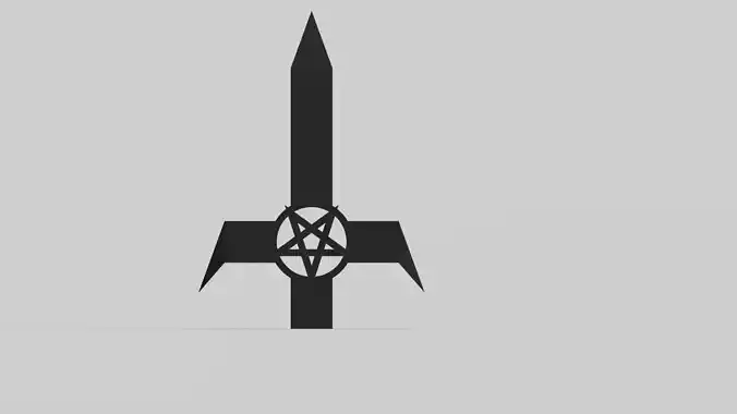 Satanist Christmas tree peak 3D print model