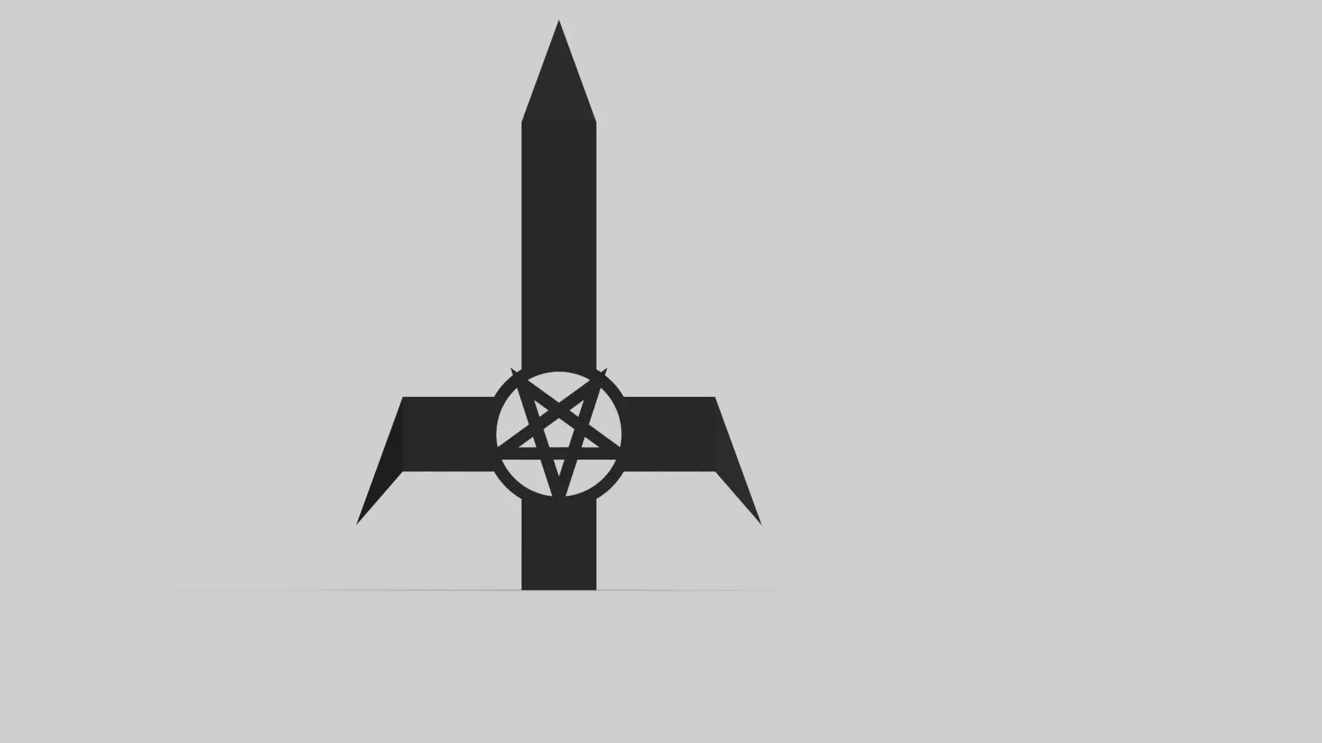 Satanist Christmas tree peak 3D print model_0