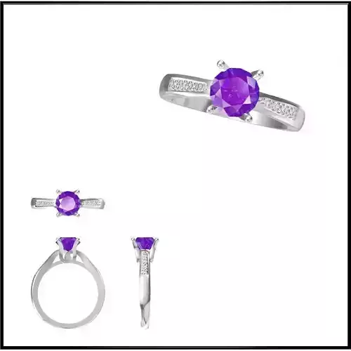 JCD Format Antique color stone rings autodesk jewelry design