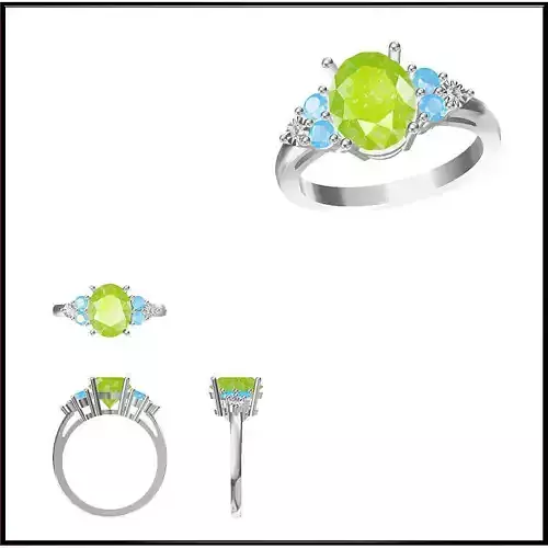 JCD Format Affordable Color stone rings jewelers file set