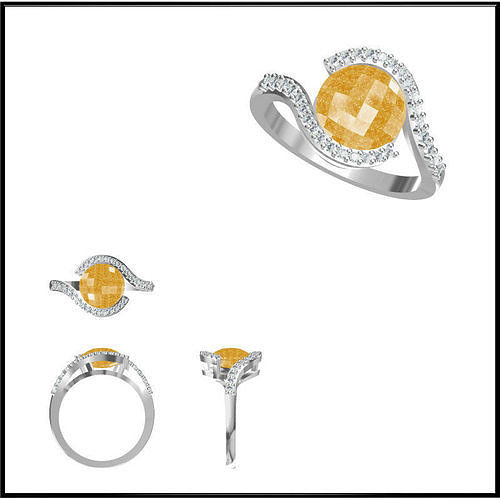 JCD Format Affordable Color stone rings jewelcad 3D print model