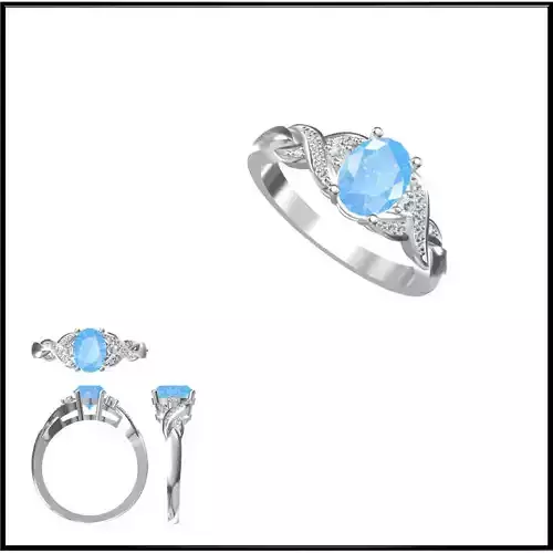 JCD Format Affordable Color stone rings cad ring design