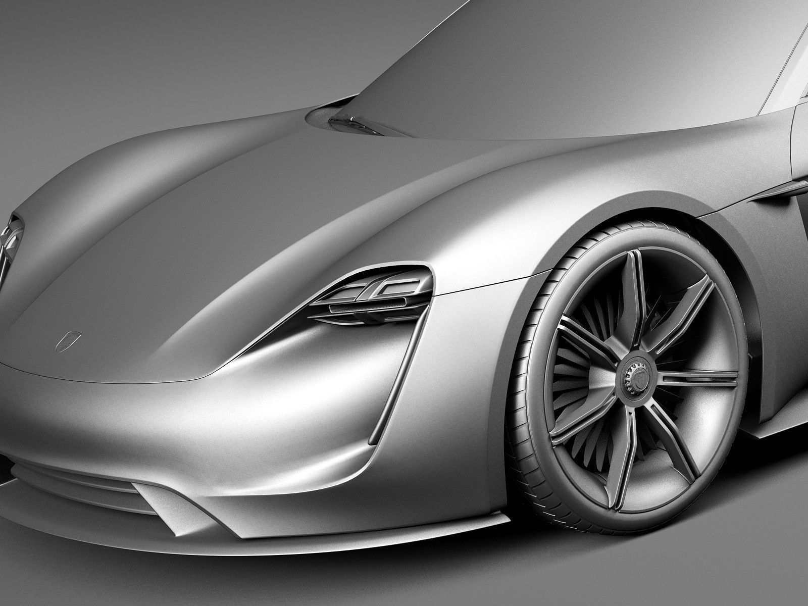 Porsche Mission E Concept 2015 3D model_16