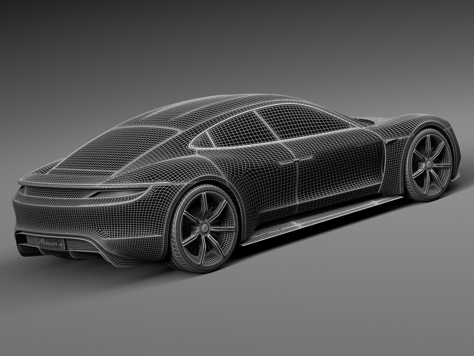 Porsche Mission E Concept 2015 3D model_20