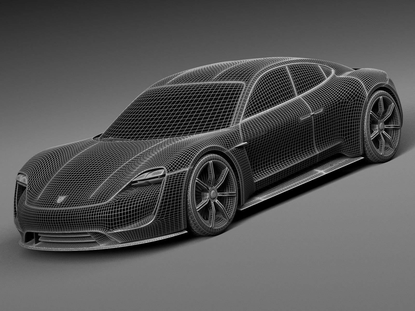 Porsche Mission E Concept 2015 3D model_19