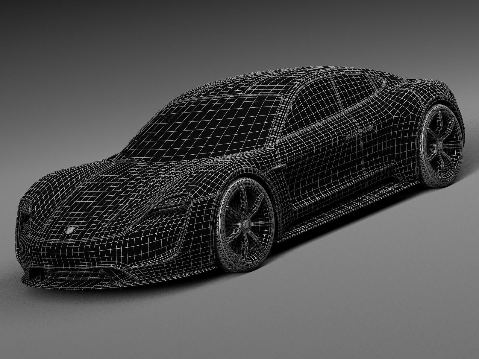 Porsche Mission E Concept 2015 3D model_21