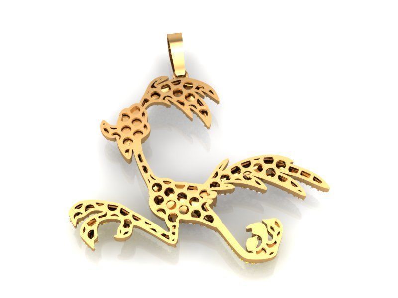 Road runner pendant 3D print model_2