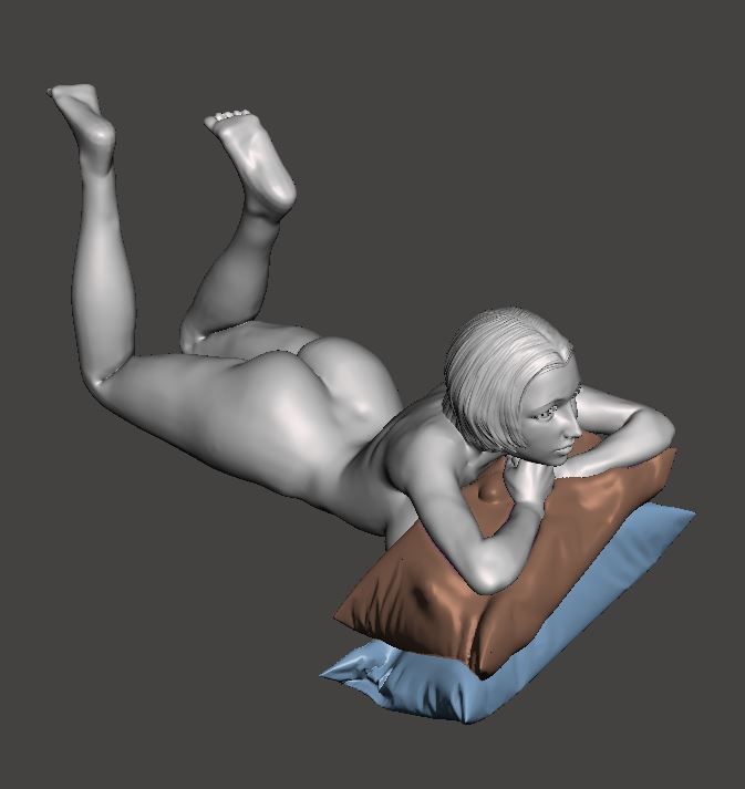 Nude with pillows  3D print model_3