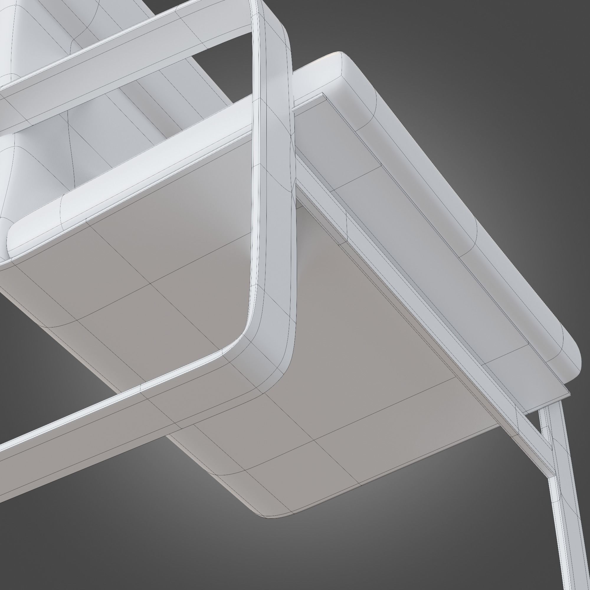 Chair Wooden Grey Subdivision Ready for Film Low-poly 3D model_23