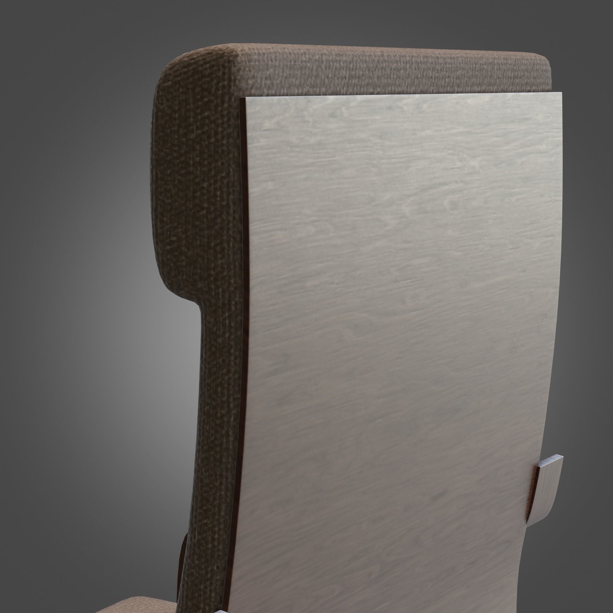 Chair Wooden Grey Subdivision Ready for Film Low-poly 3D model_13
