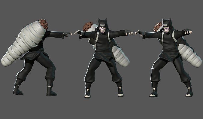 Kankuro naruto character 3D print model