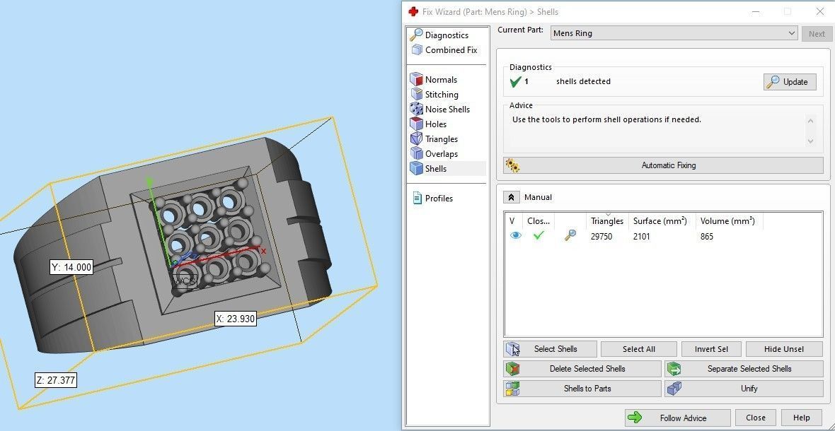 Men Diamond Ring 9pc 3D print model_7