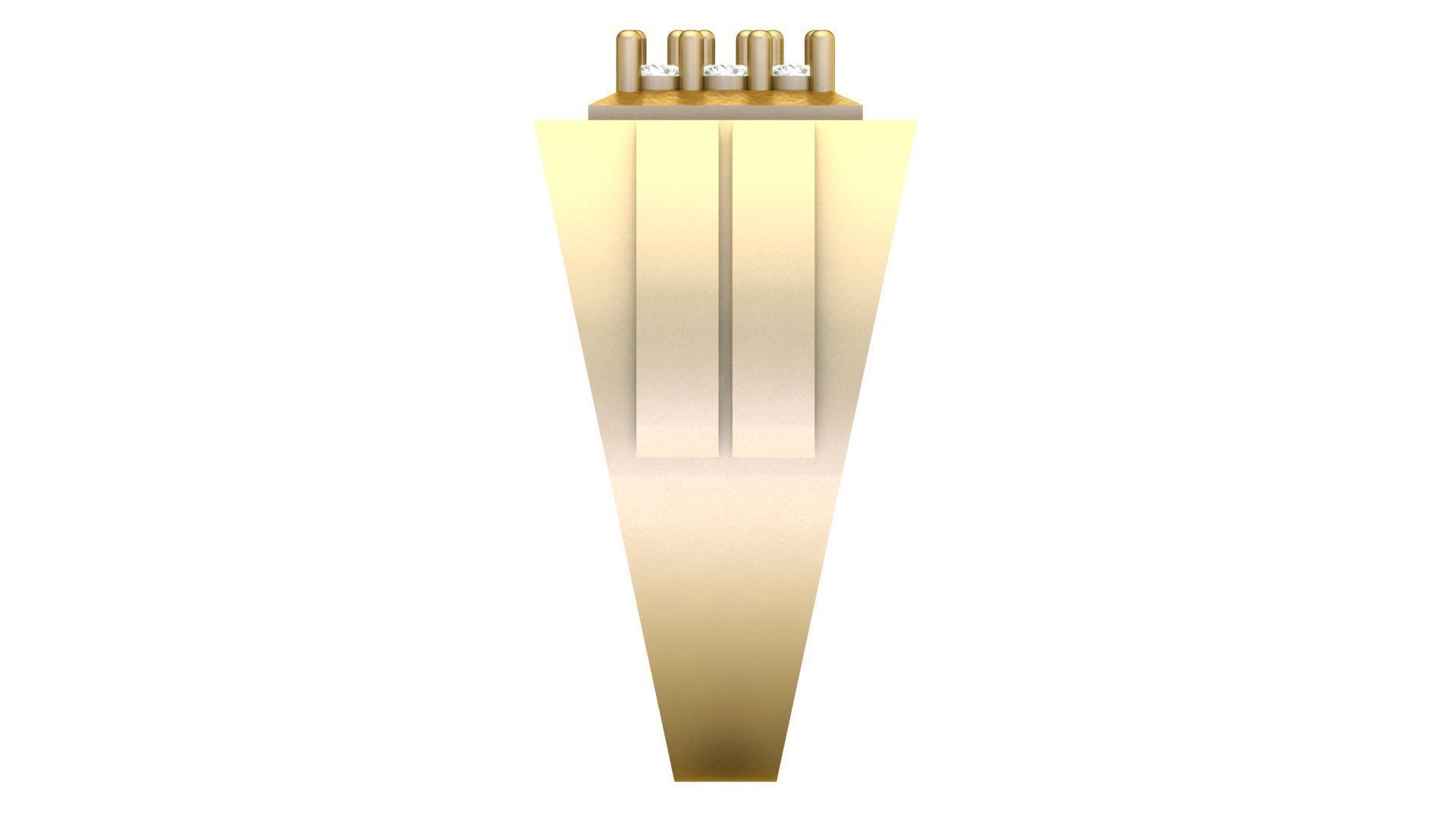 Men Diamond Ring 9pc 3D print model_1