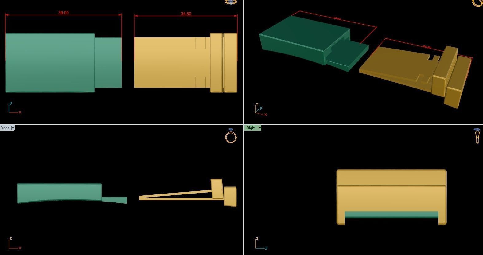 Jewelry Accessories Bracelet Lock  Box 3D print model_11