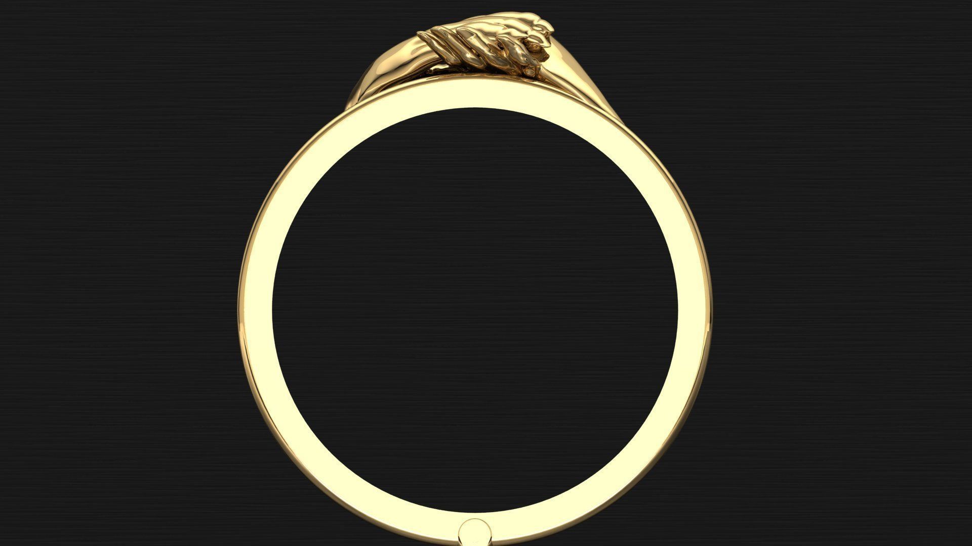 Shakehand Ring with  Mechanism of closing hand 3D print model_1