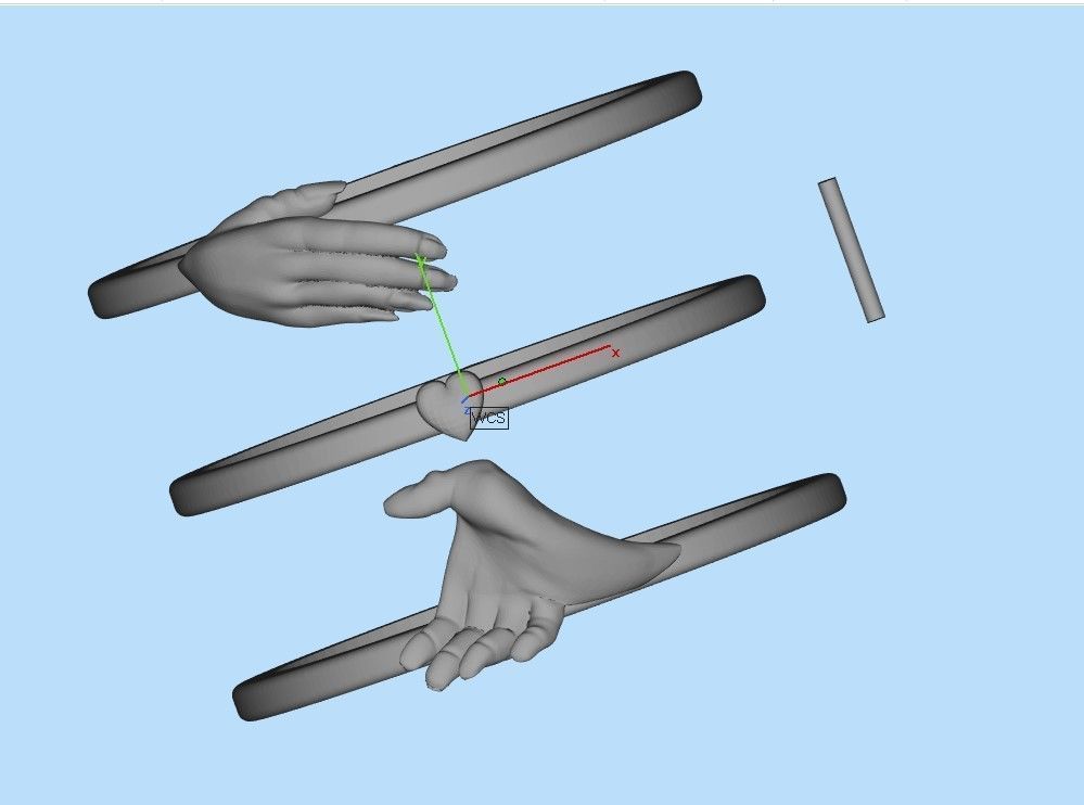 Shakehand Ring with  Mechanism of closing hand 3D print model_9