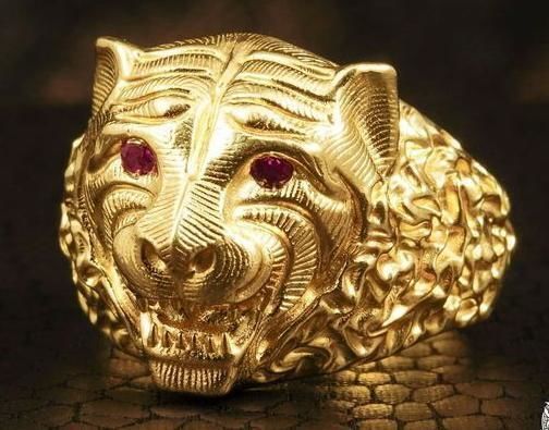 Lion Ring  Ready For 3D Print  3D print model_7