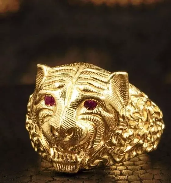 Lion Ring  Ready For 3D Print  3D print model_0