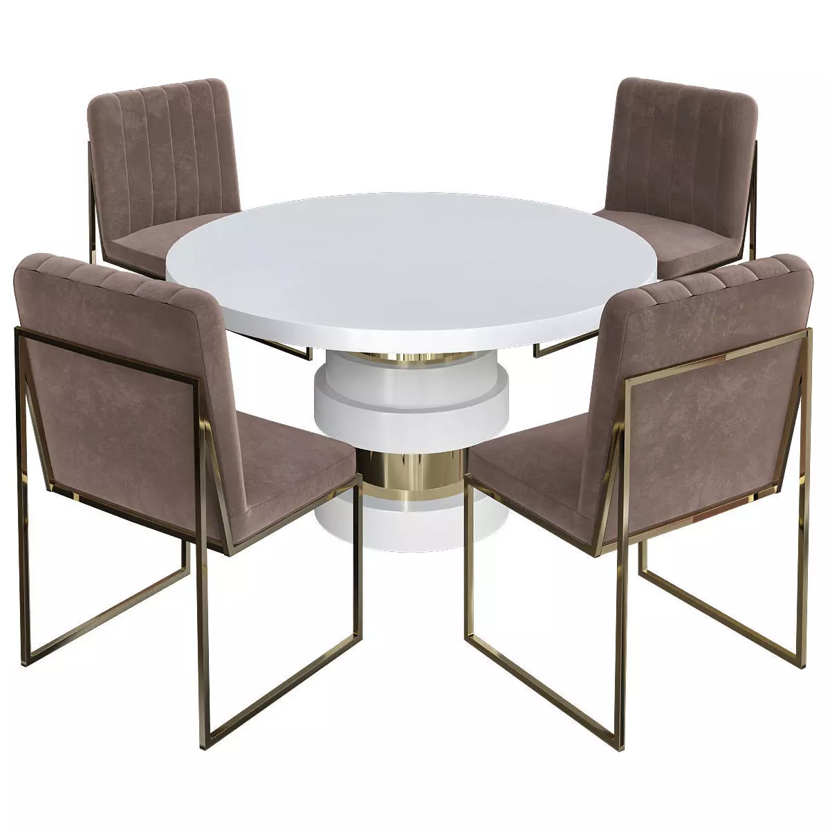 Boca Round Dining Table 3d model Low-poly 3D model_0