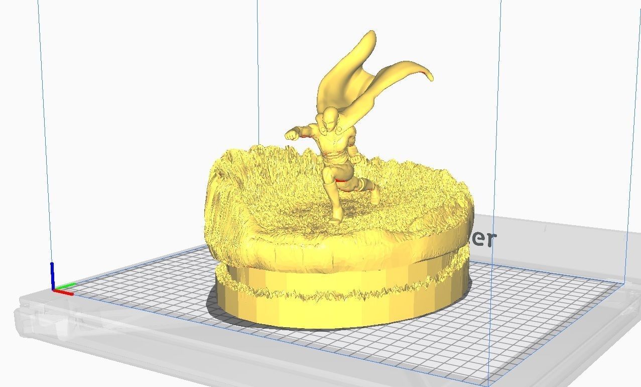 Character - one punch man saitama maji punch figure 3D print model_29