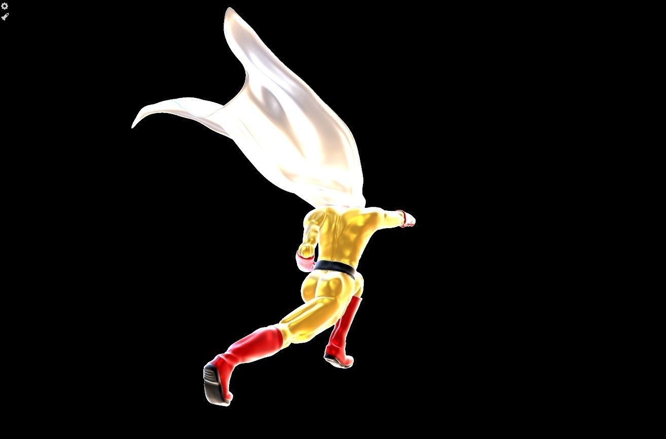 Character - one punch man saitama maji punch figure 3D print model_5
