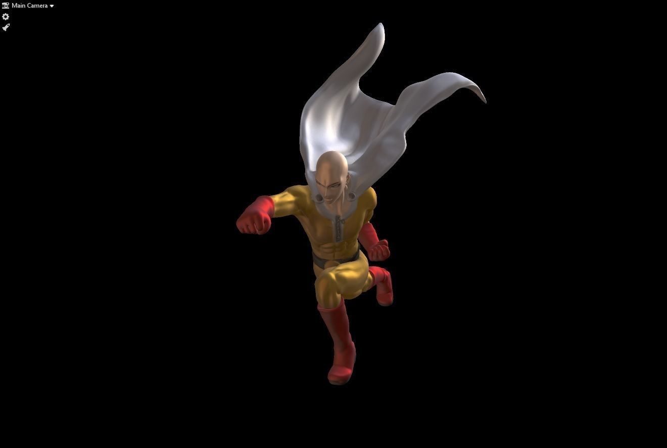 Character - one punch man saitama maji punch figure 3D print model_3