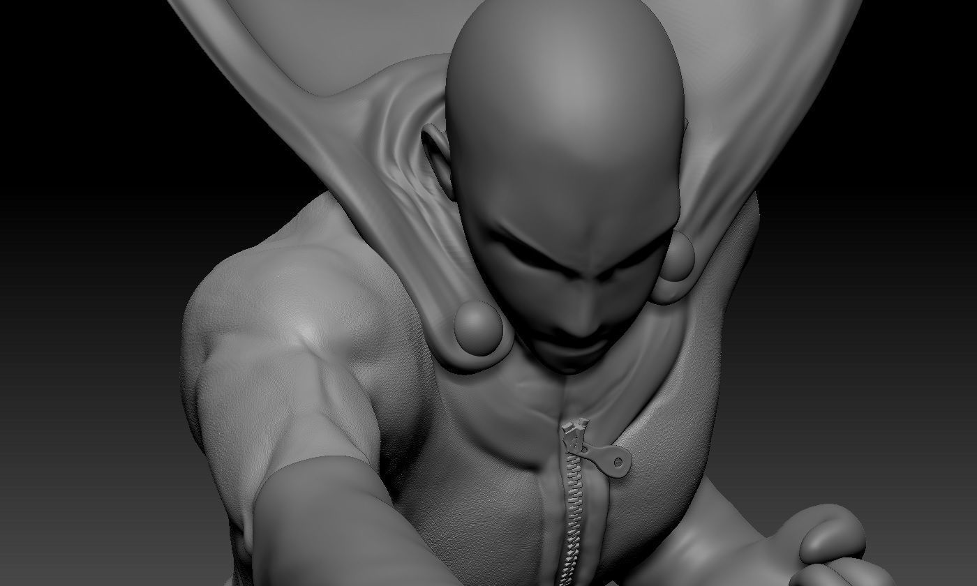 Character - one punch man saitama maji punch figure 3D print model_7