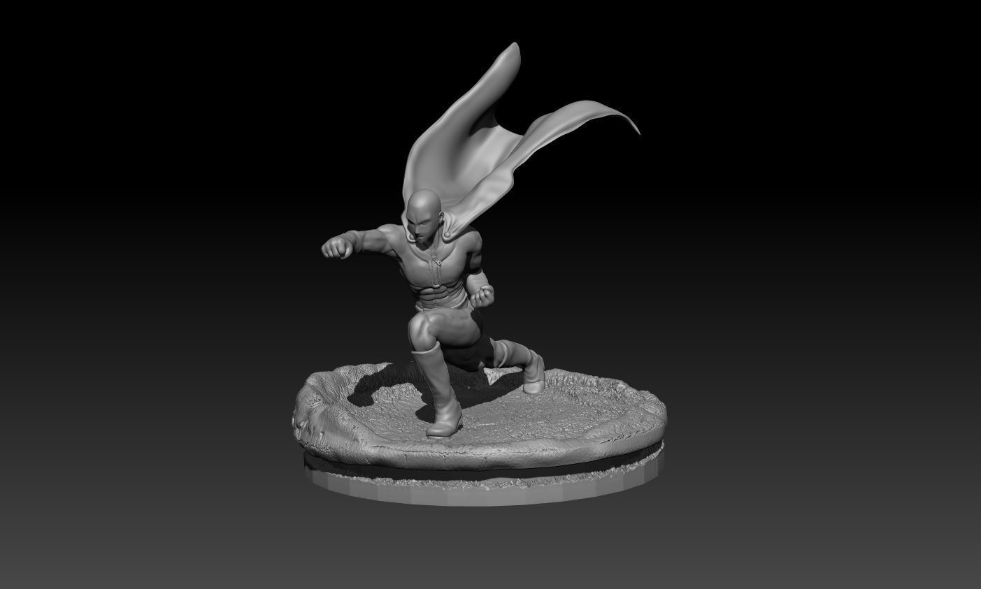 Character - one punch man saitama maji punch figure 3D print model_11