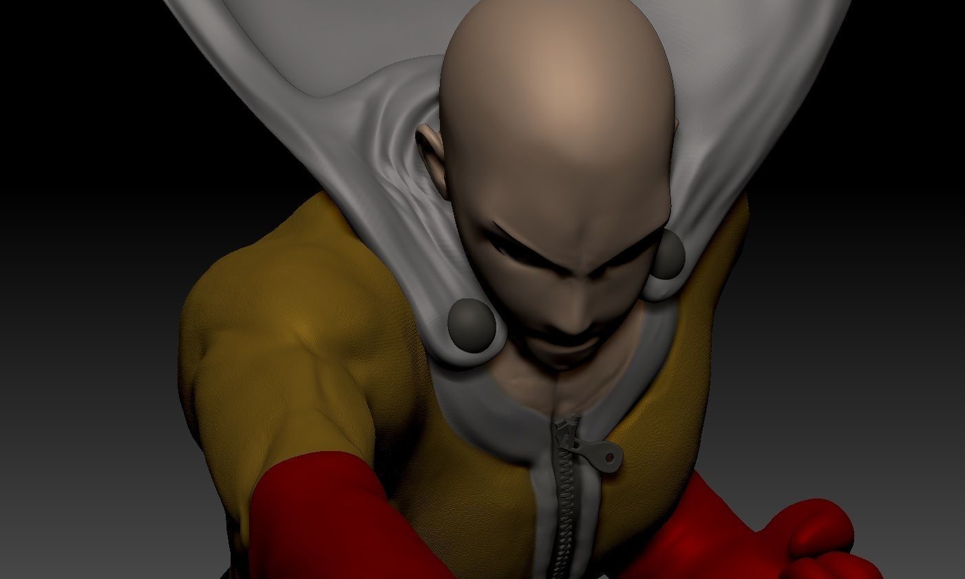 Character - one punch man saitama maji punch figure 3D print model_8
