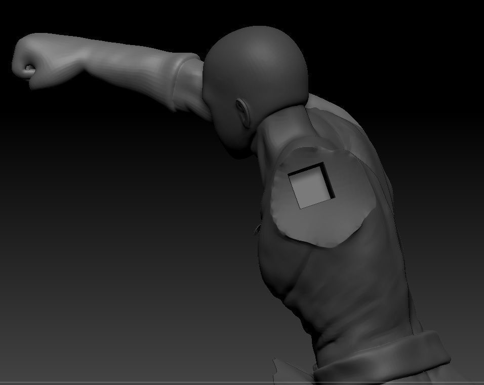 Character - one punch man saitama maji punch figure 3D print model_19