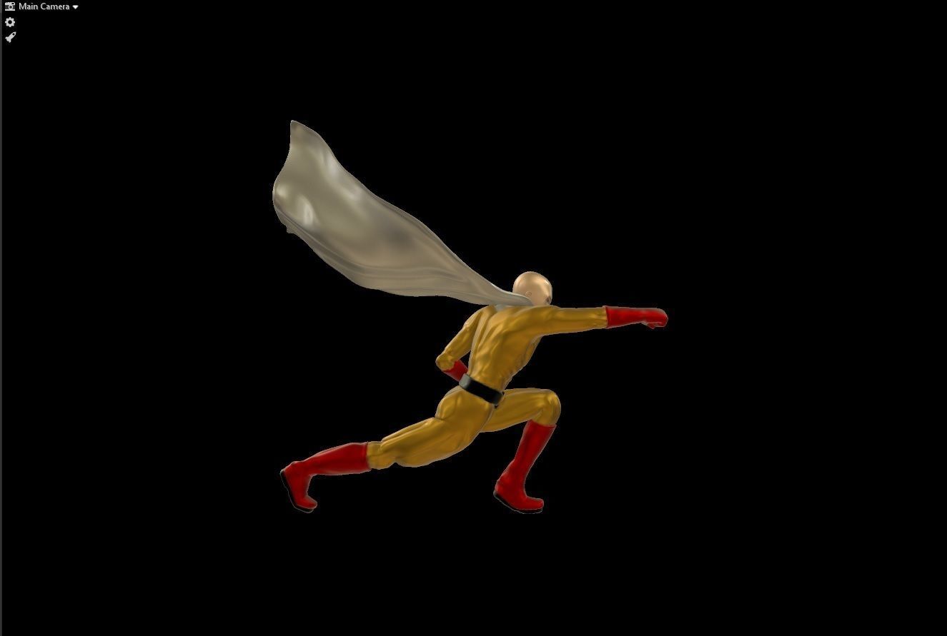 Character - one punch man saitama maji punch figure 3D print model_4