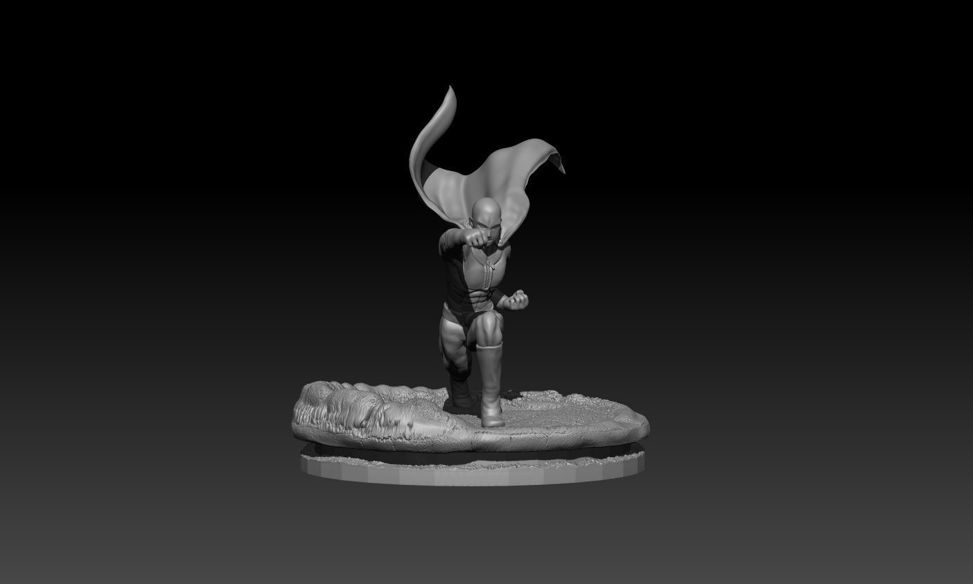 Character - one punch man saitama maji punch figure 3D print model_12