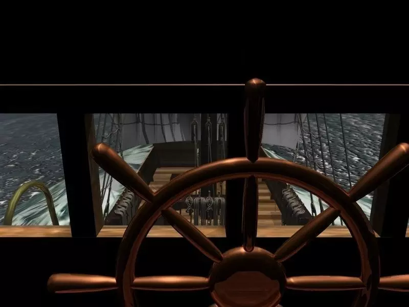 Cog-type sailing ship 3D model_0