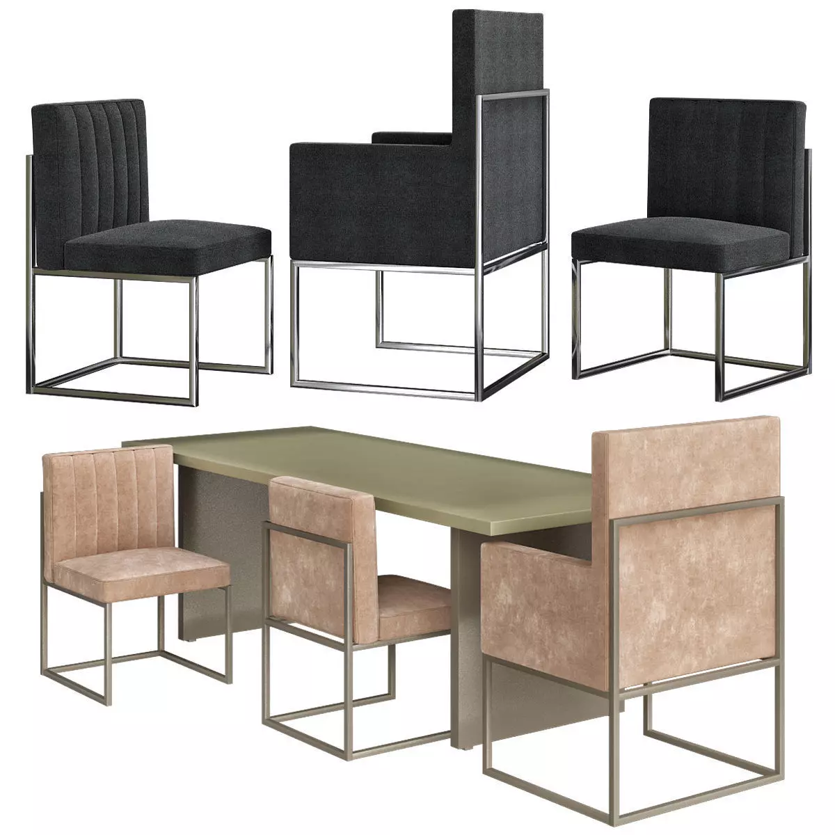 Port Elizabeth Dining Table 3d model Low-poly 3D model_0