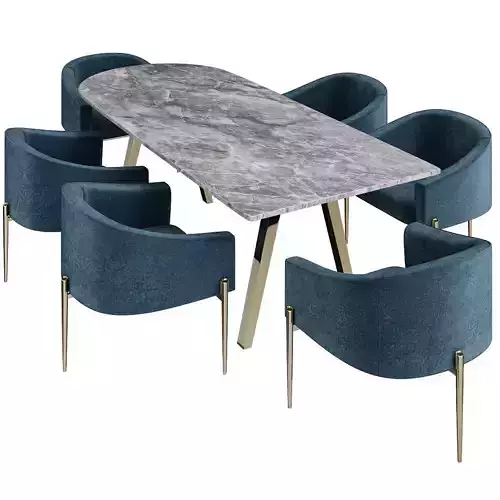 Marseille Dining Table 3d model Low-poly 3D model