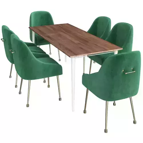 Velvet Elowen Chair 3d model