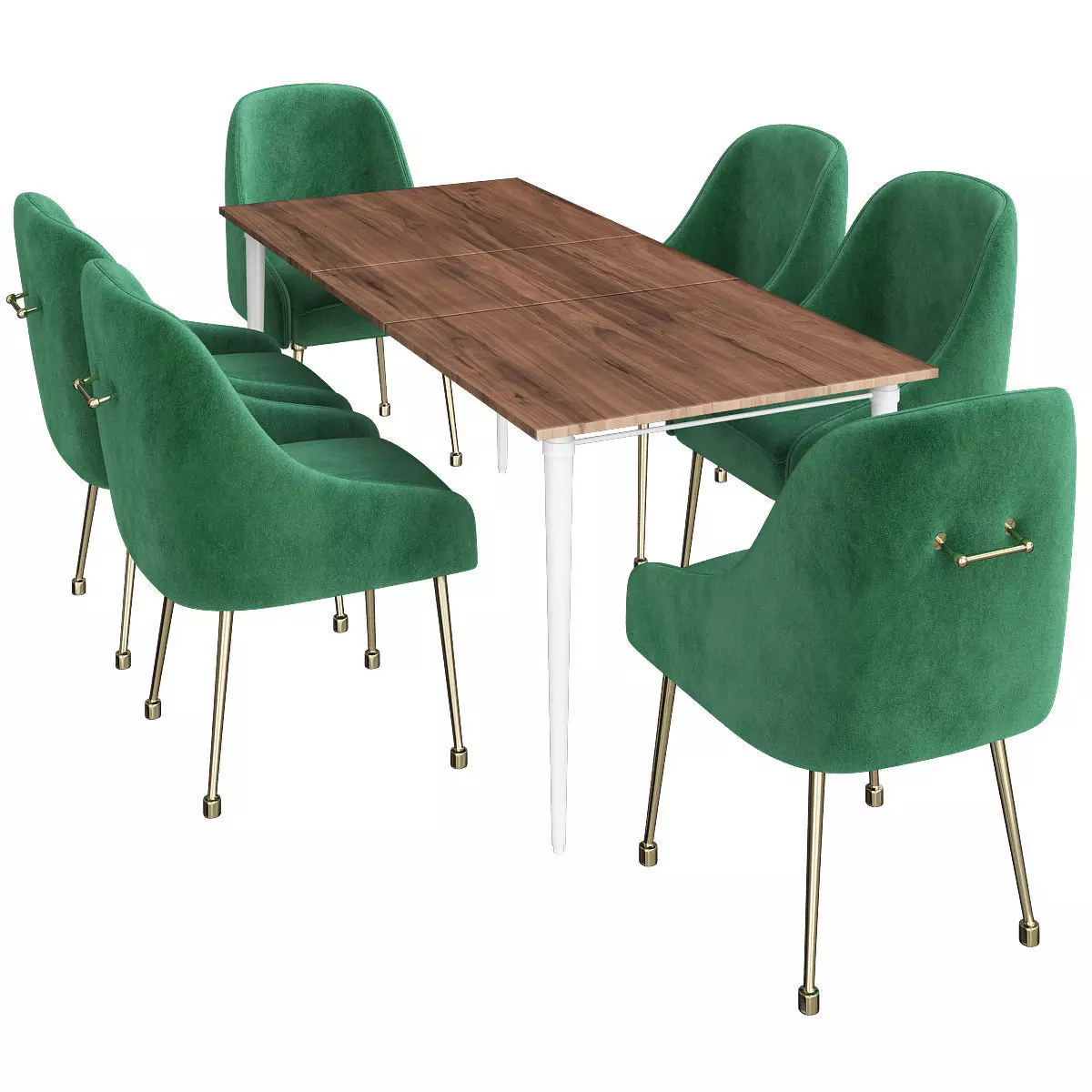 Velvet Elowen Chair 3d model Low-poly 3D model_0