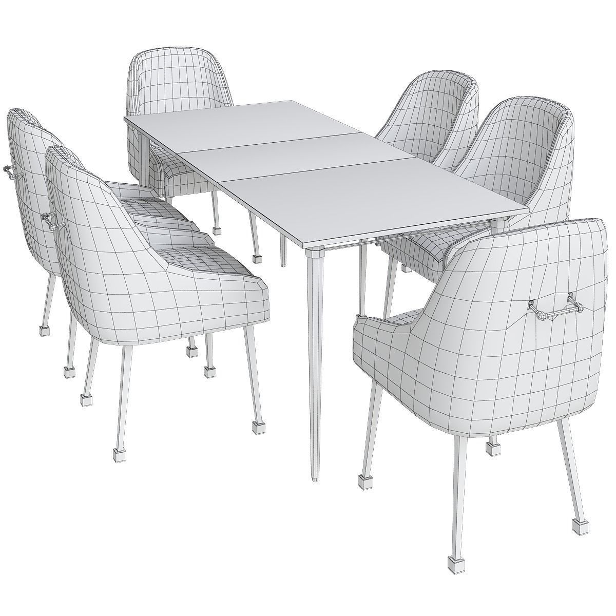 Velvet Elowen Chair 3d model Low-poly 3D model_1