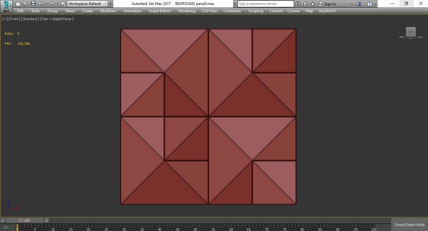 Benjamin Ple wall panel 3d model Low-poly 3D model_4
